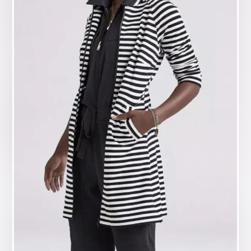 Cabi Spring 2021 #5851 Byline Jacket Black White $184 MSRP Small S